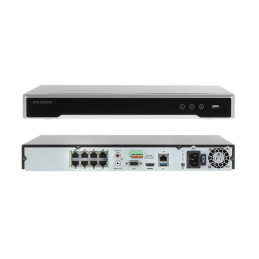 Enregistreur vidéo mini NVR 1U 8 canaux 8 PoE Hikvision - DS-7608NI-Q2/8P
