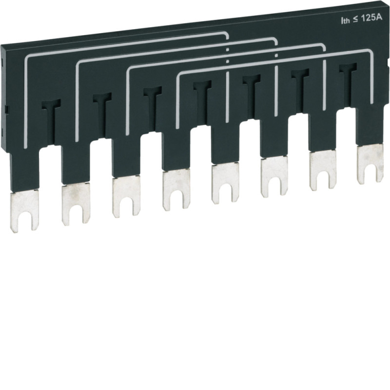 Barre de pontage 2x4P 63 à 125A pour inverseur de source automatique HICxxxA - Hager - HZI400