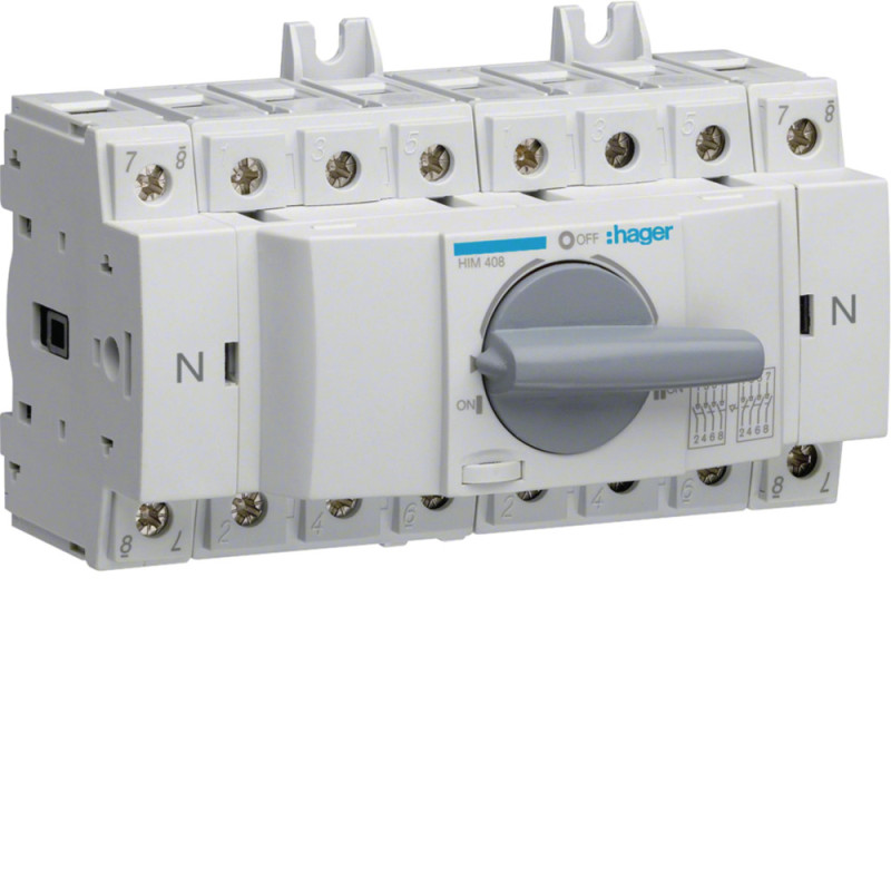 Commutateur modulaire 3P+N 80A - Hager - HIM408