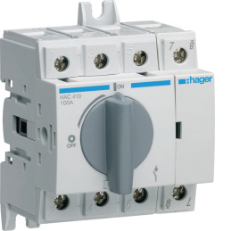 Interrupteur sectionneur Hager HAC410 4L 100A - Hager - HAC410