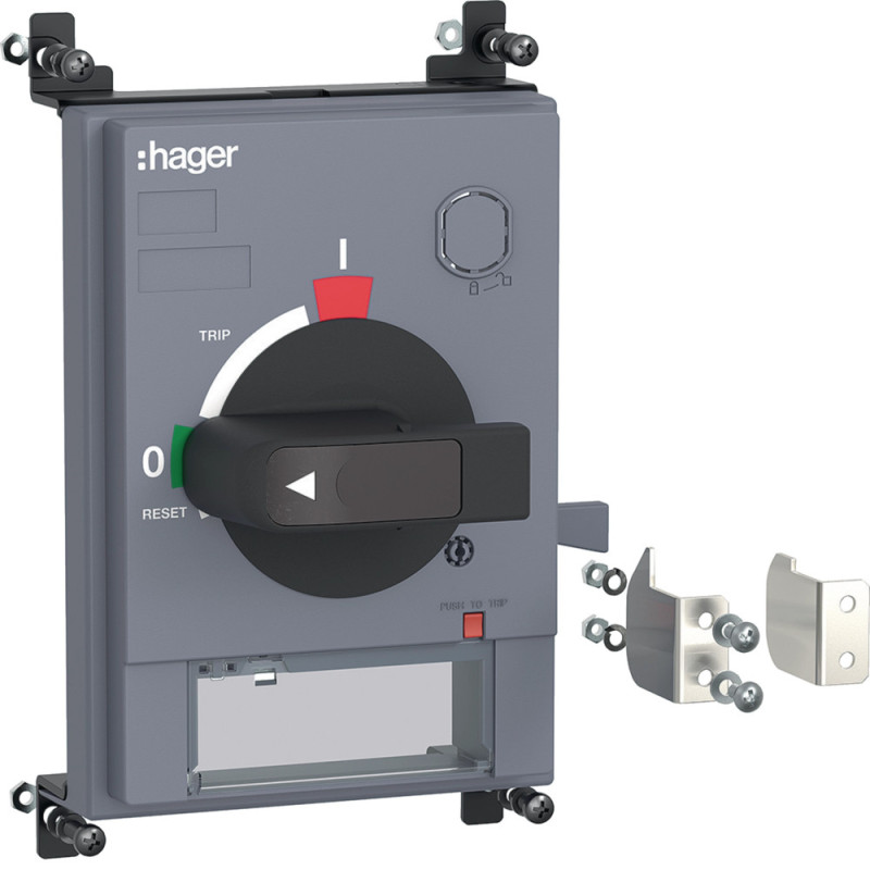 Commande rotative directe x/P630 + verrouillage porte - Hager - HXW032H