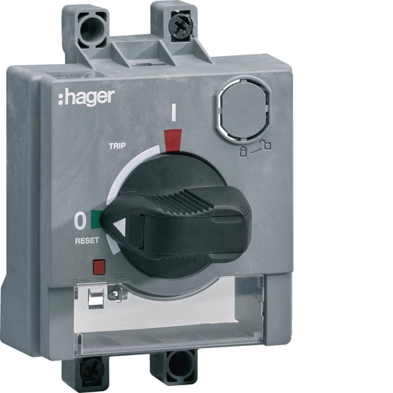 Commande rotative directe P250 + verrouillage porte - Hager - HXT032H