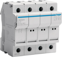 Coupe-circuit 3P+N 32A 690V L38 4 modules - - Hager - LSN504