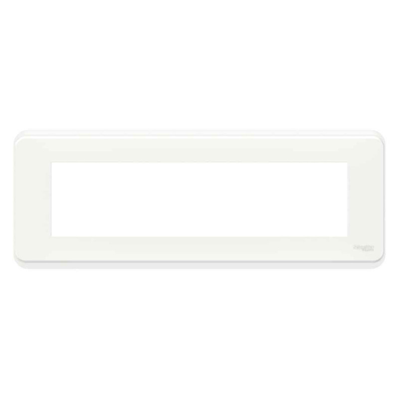 Plaque de finition - Blanc - 8 modules - Unica Pro schneider Electric - NU411818
