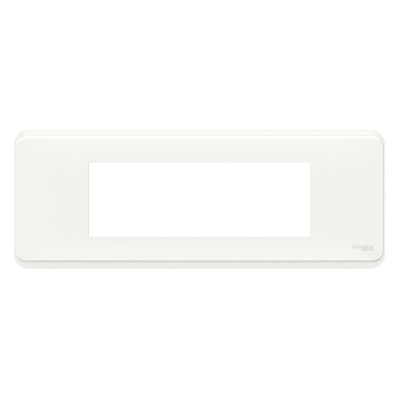 Plaque de finition - Blanc - 6 modules - Unica Pro Schneider Electric - NU411618