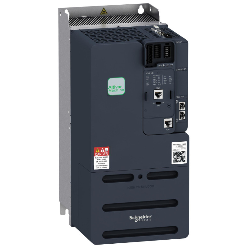 Variateur de vitesse - 18,5kW - 400V - haute perf avec Ethernet Altivar Machine Schneider Electric - ATV340D18N4E