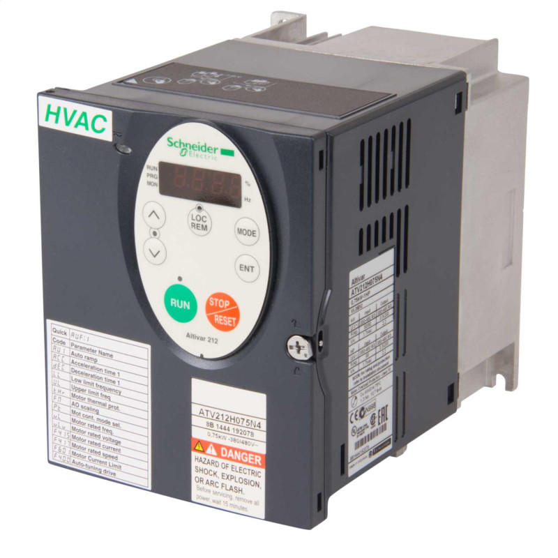 Variateur de vitesse - 3ph - 0,75kW - 1hp - 480V - CEM - IP21 Altivar - ATV212 Schneider Electric - ATV212H075N4