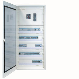 Coffret Vector IP55 4 rangées 48 modules h 677mm l 310mm - Hager - VE412F