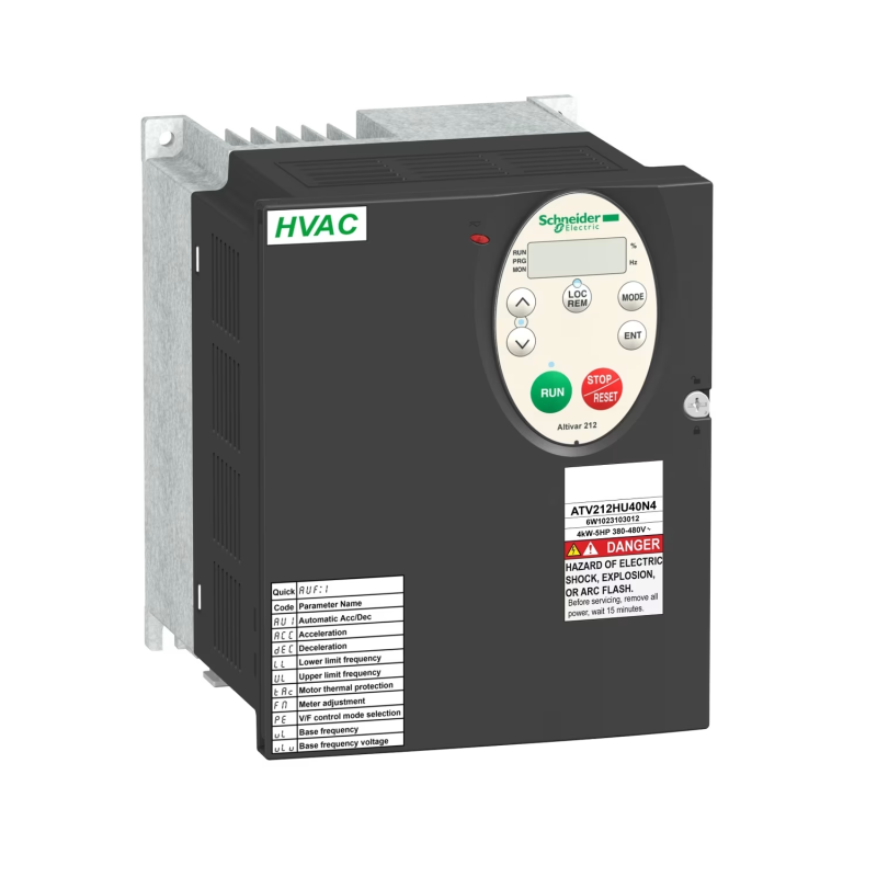 Variateur de vitesse - moteurs asynchrones - 4kW - 5hp - 480V - CEM - IP21 Altivar - ATV212 Schneider Electric - ATV212HU40N4