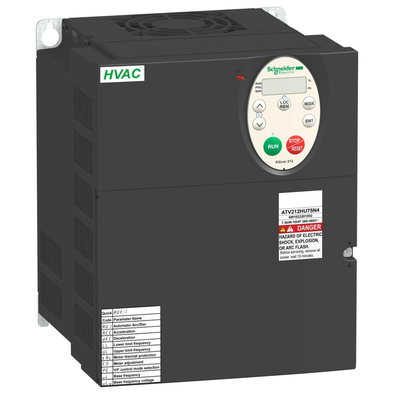 Variateur de vitesse - moteurs asynchrones - 3ph - 7,5kW - 10hp - 480V - IP21 Altivar - ATV212 Schneider Electric - ATV212HU75N4