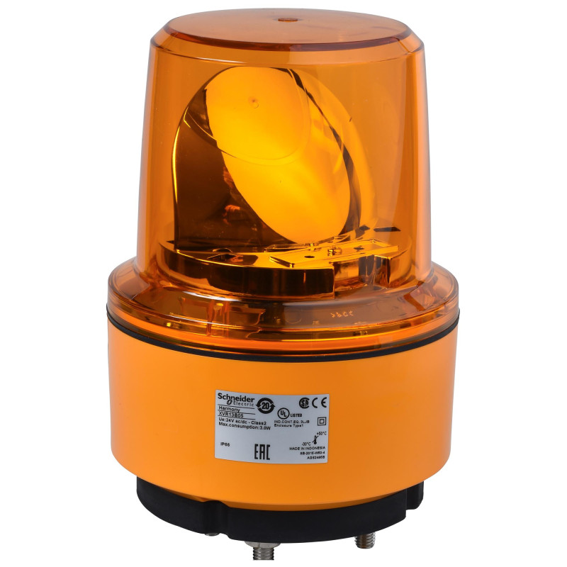 Sirène feu rotatif oran, equipe de del, 230V Harmony XVR Schneider Electric - XVR13M05L