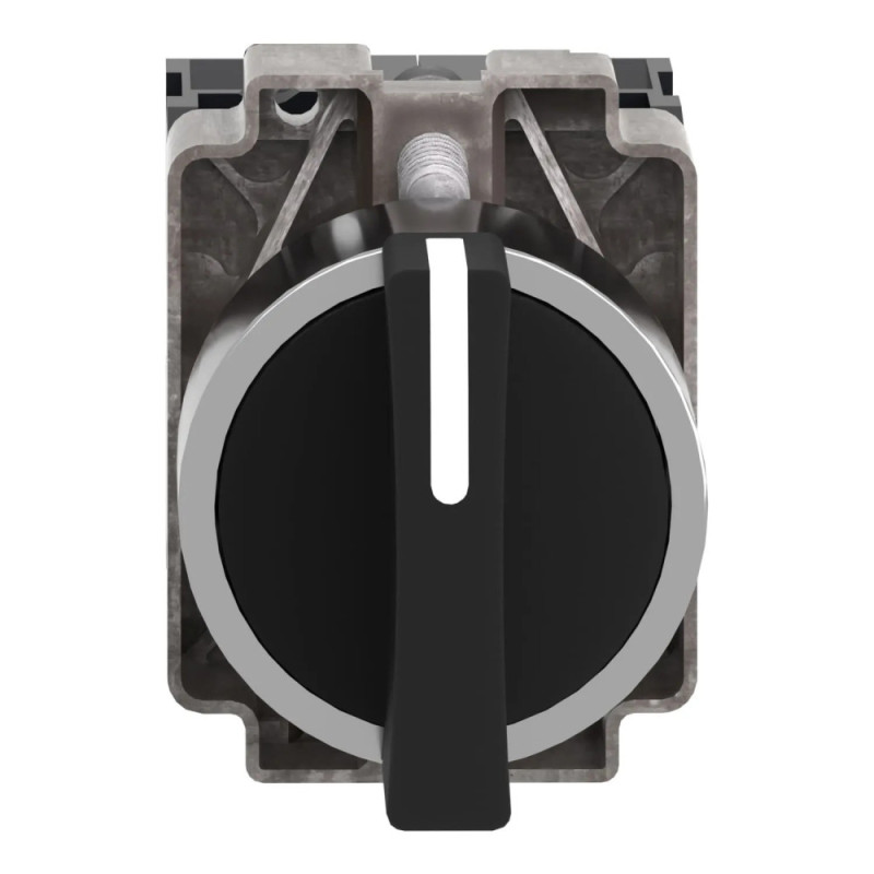 Boutons-poussoirs sélecteur, métal, noir, 22 mm, 3 positions, 2NO Easy Harmony XB2 Schneider Electric - XB2BD33C