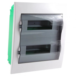 Boîtier modulaire - armoire encastrée 24 modules - porte fumée - avec borniers E/N Easy9 Schneider Electric - EZ9E212S2F