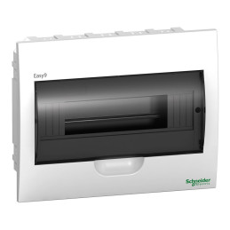 Boîtier modulaire Armoire encastrée 12 modules - porte fumée - avec borniers E/N - Easy9 Schneider Electric - EZ9E112S2F