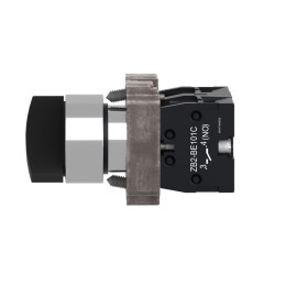 Sélecteur complet, métal, noir, 22 mm, 2 positions, 1 NO + 1 NF Easy Harmony XB2 Schneider Electric - XB2BD25C