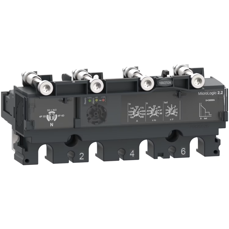 Déclencheur MicroLogic 2.2 250A - 4P4D pour NSX250 ComPacT NSX Schneider Electric - C2542D250