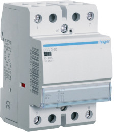 Contacteur modulaire sans commande manuelle 40A, 2F, 230V - Hager - ESC240