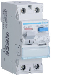 Interrupteur différentiel 2P 63A 30mA type AC - Hager - CDC263