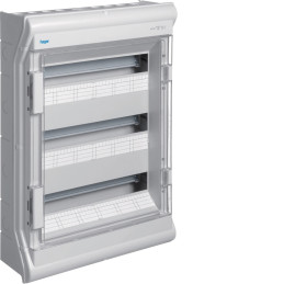 Coffret de distribution étanche vector IP55, 3 rangées 54 modules 602x418x151mm - Hager - VE318F