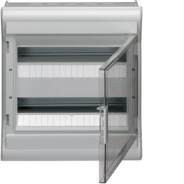 Coffret saillie 2 rangées 24 mod avec porte transparente - Hager - VD212TF