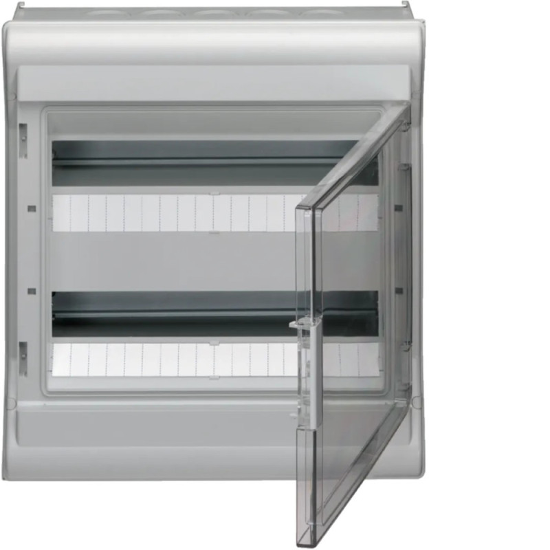 Coffret saillie 2 rangées 24 mod avec porte transparente - Hager - VD212TF
