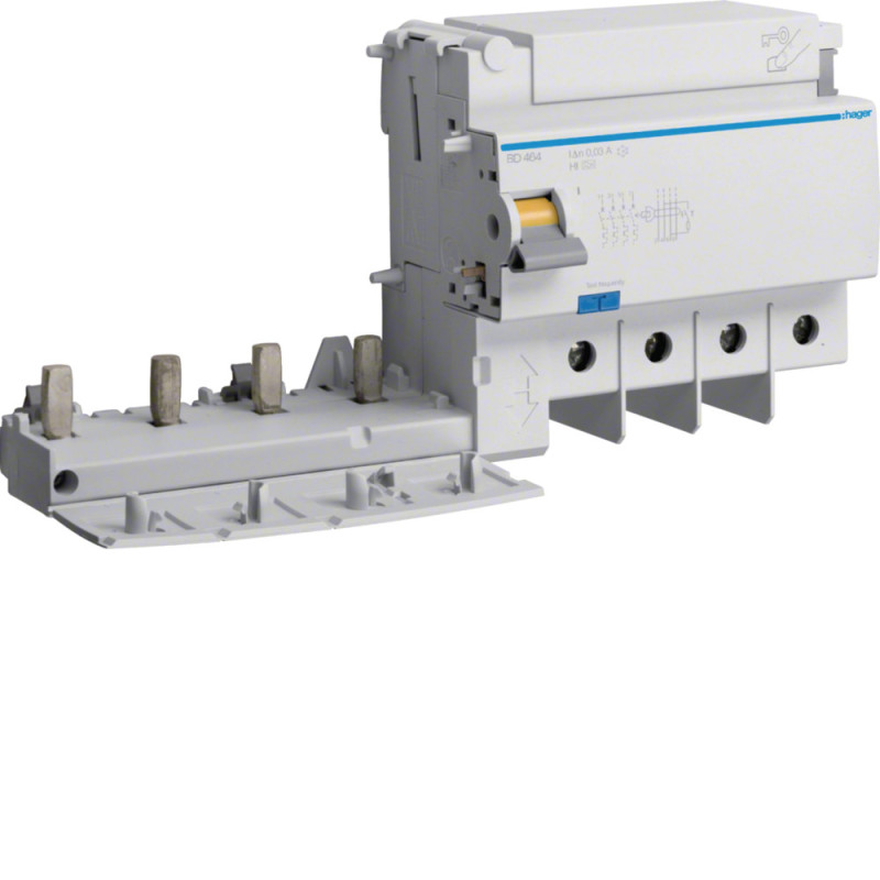 Bloc différentiel 4P 63A 30mA type AC - Hager - BD464