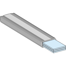 Barre souple isolée - 32x6mm - L 1800mm, PrismaSeT G Schneider Electric - LVS04752