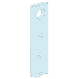 Jeu de barres en gaine 630A - barres taraudées 32x8 - L 1400 mm - lot de 4 Linergy BS Schneider Electric - LVS04174