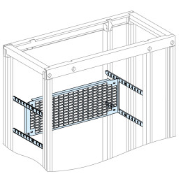 Platine perforée 4M + 4 traverses pour réglage en prof. 