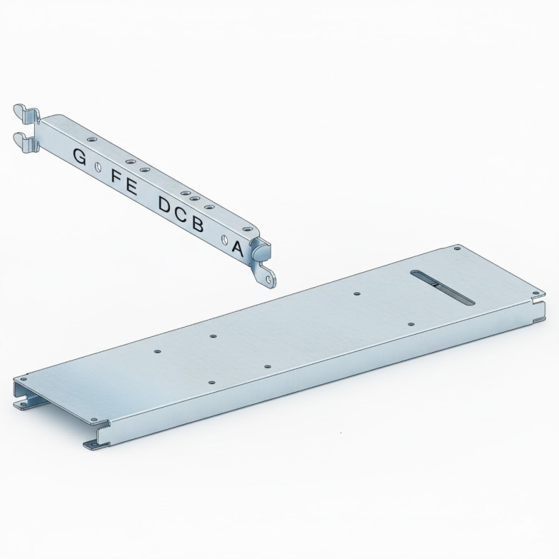 Platine de montage MTZ1 06/16 - 3P4P - fixe - vertical - L650 PrismaSeT P Schneider Electric - LVS03484