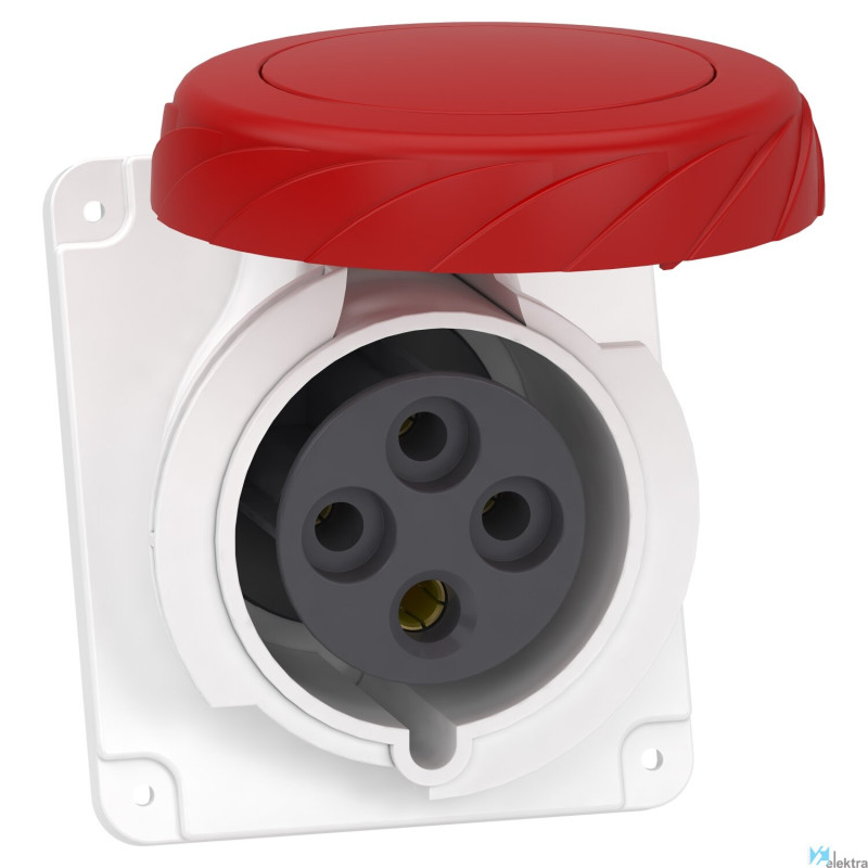 Socle prise industrielle - 32A - IP67 - 380 - 4P - vis Mureva Schneider Electric - PKF32F734