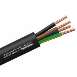 Câble Electrique Rigide R2V - RO2V - HG1000 - U-1000 R2V 4G25mm² M/N/B/JV - Plasticable