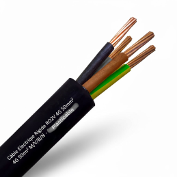 Câble Electrique Rigide R2V - RO2V - HG1000 - U-1000 R2V 4G50mm² M/JV/B/N - Plasticable