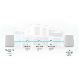 Netgear Orbi WiFi 6 AX5400 routeur + satellite (RBK762S-100EUS)