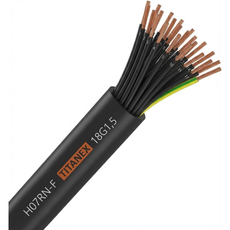 Câble électrique souple titanex 18G1.5mm² - Nexans - 10056293