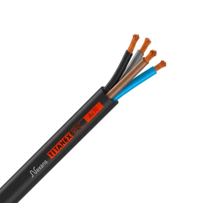 Câble électrique souple titanex 4G70mm² - Nexans - 10055819