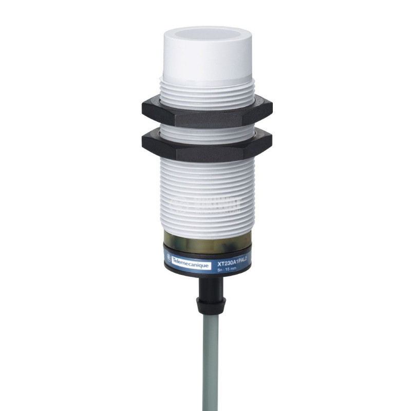 Détecteur Capacitif M30 12 à 24VDC – PNP NO – 3 Fils – Non Noyable – Câble 2 m, Schneider Electric - XT230A1PAL2