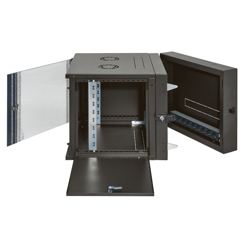 Baie, rack et coffret informatique 19pouces livré monté capacité 21U - 1025x600x610mm Linkeo Legrand - 646225