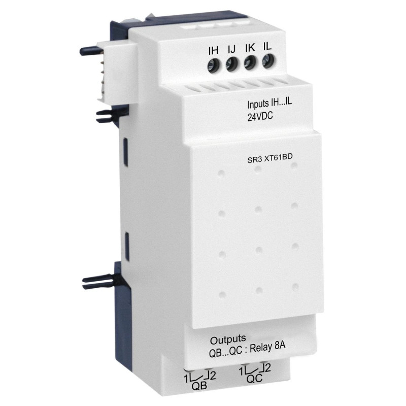Module d'extension E/S analogiques - 4 entrées/sorties - 24VDC Zelio Logic Schneider Electric - SR3XT43BD