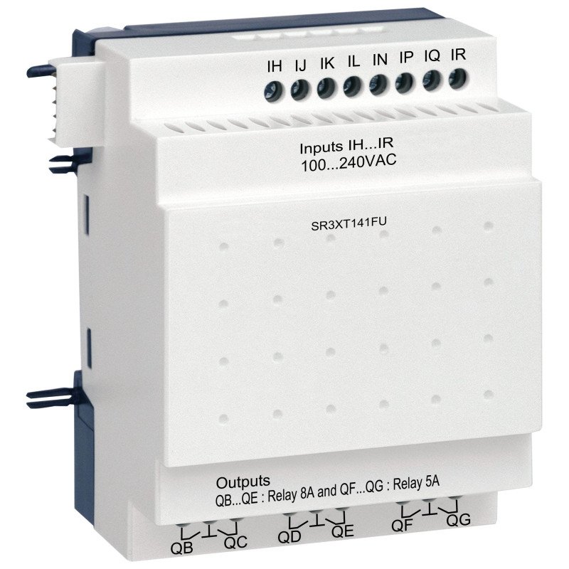 Module d'extension E/S TOR - 14 entrées/sorties - 100...240Vca Zelio Logic Schneider Electric - SR3XT141FU
