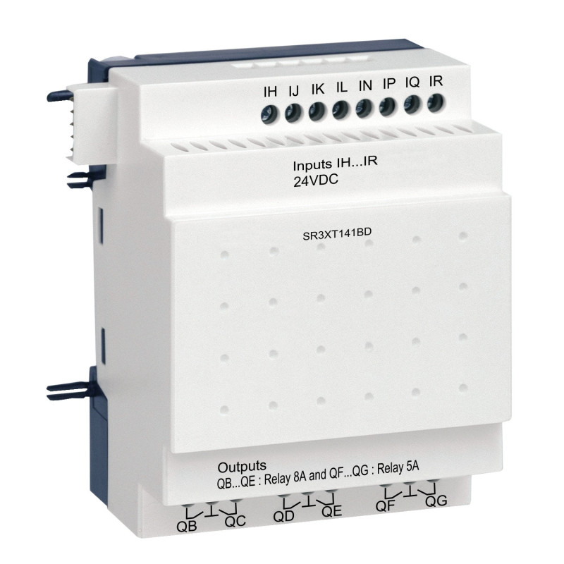 Module d'extension E/S TOR - 14 entrées/sorties - 24Vcc Zelio Logic Schneider Electric - SR3XT141BD