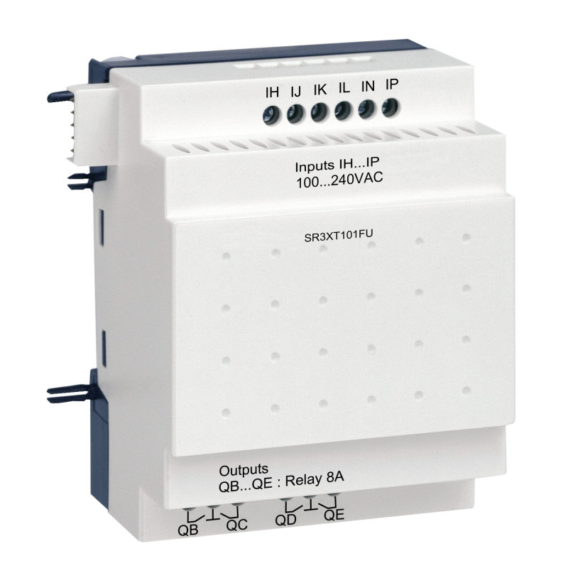 Module d'extension E/S TOR - 10 entrées/sorties - 100..240Vca Zelio Logic Schneider Electric - SR3XT101FU
