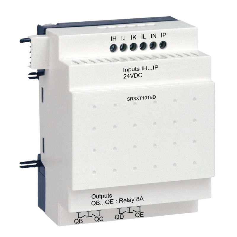 Module d'extension E/S TOR - 10 entrées/sorties - 24V cc Zelio Logic Schneider Electric - SR3XT101BD