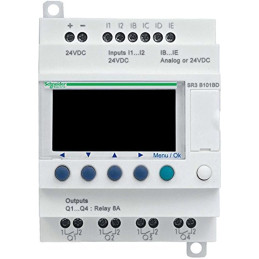 Relais intelligent modul.- 10 E/S - 100..240Vca - horloge - affichage Zelio Logic Schneider Electric - SR3B101FU