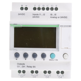 Relais intelligent modulaire - 10 E/S - 24Vcc - horloge - affichage Zelio Logic Schneider Electric - SR3B101BD