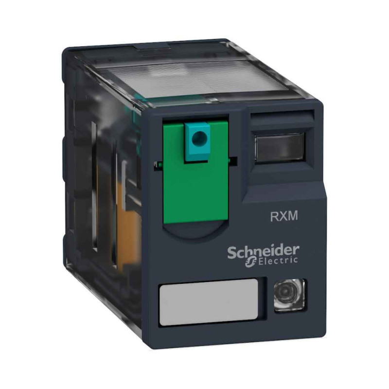 Relais de puissance miniature - Zelio RXM - 2 CO - 24 V CC - LED - Schneider Electric - RXM2AB2BD