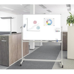 Tableau blanc effaçable magnétique 180 x120cm MAUL - 6459484