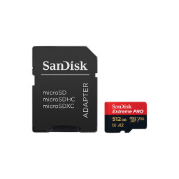Carte Mémoire SanDisk Extreme PRO 512 Go microSDXC 200 Mo/s, Classe 10, U3, V30- SDSQXCD-512G-GN6MA Carte Mémoire SanDisk Extreme PRO 512 Go microSDXC 200 Mo/s, Classe 10, U3, V30- SDSQXCD-512G-GN6MA