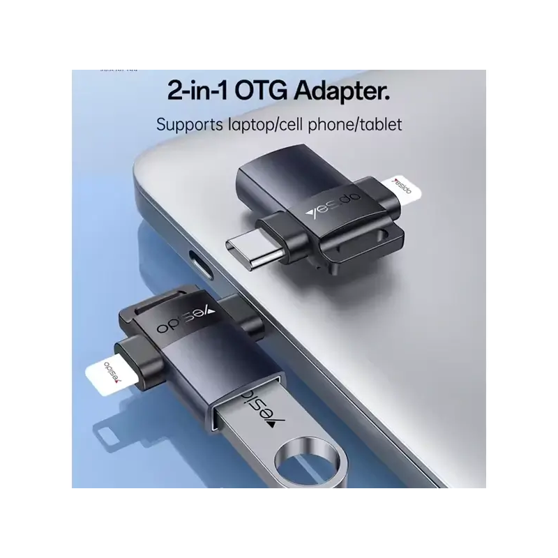 Adaptateur OTG 2en1 pour ordinateur – USB vers Type-C - Yesido - GS35