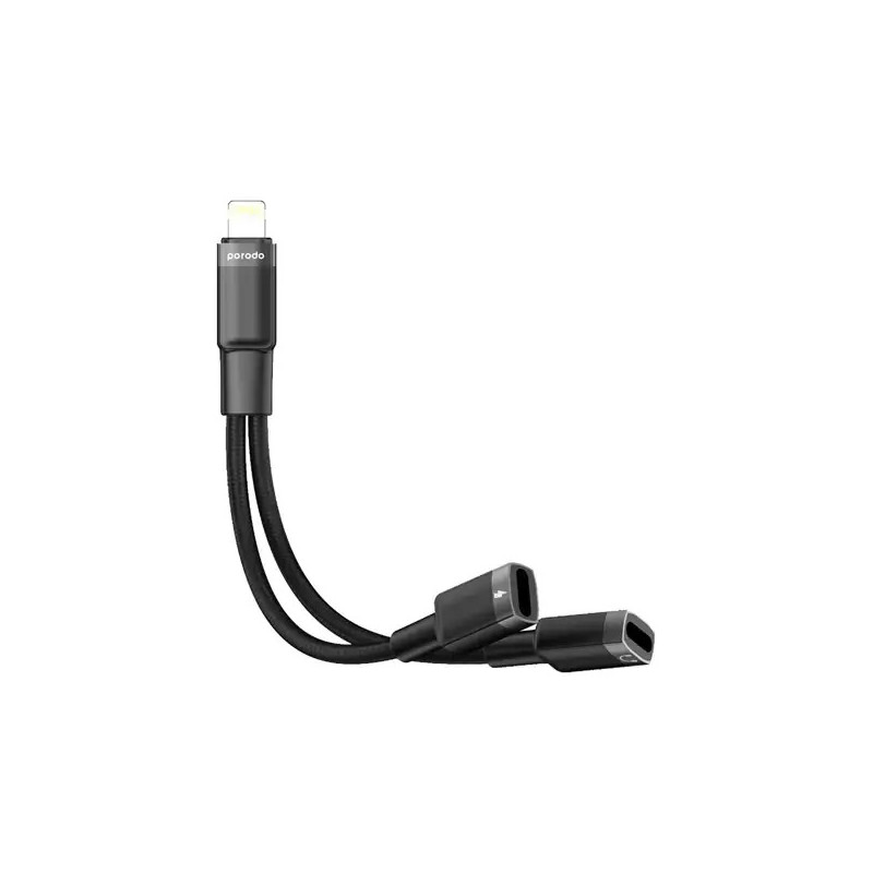 Adaptateur + charge simultanée - Porodo - PD-LLJHCA-BK